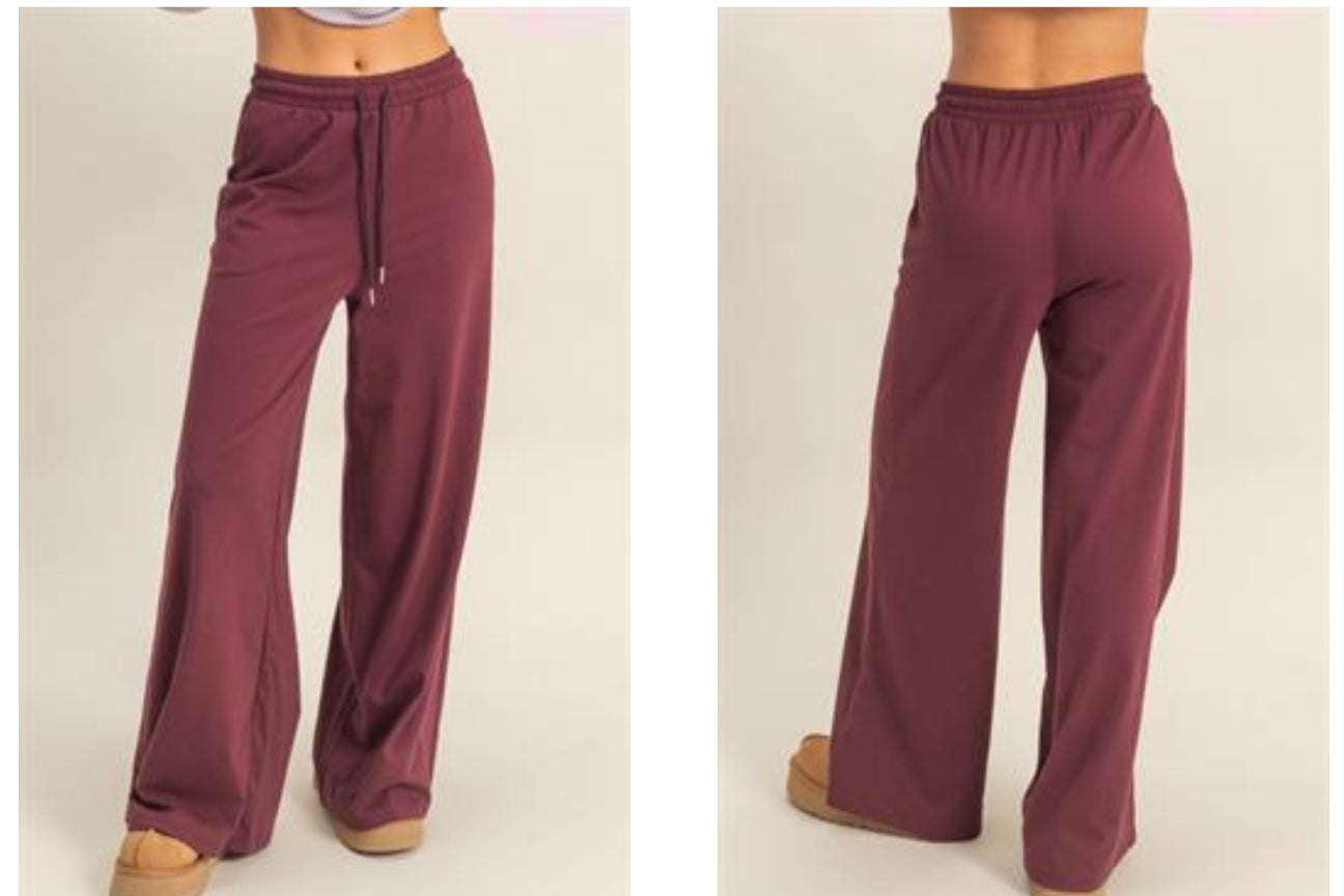 Cherry Cola Straight Leg Sweats