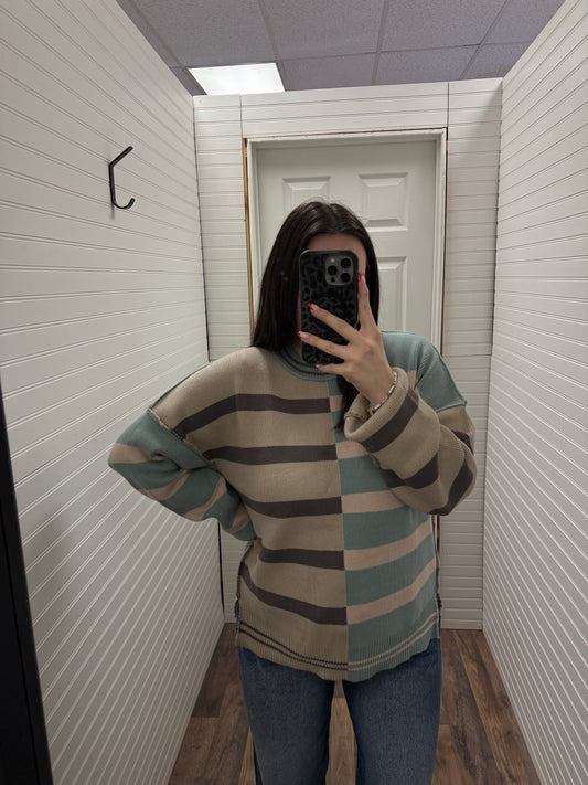 Cool Blue Striped Sweater